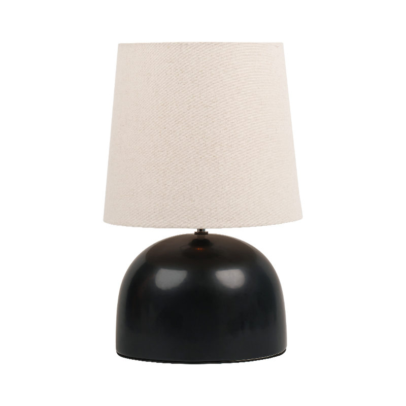 Velká jednoduchá keramická kulatá spodní stolní lampa