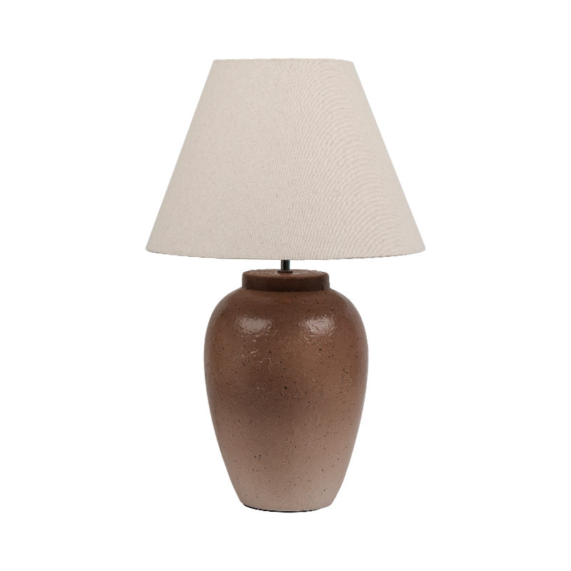 Retro nostalgická barevná keramická stolní lampa