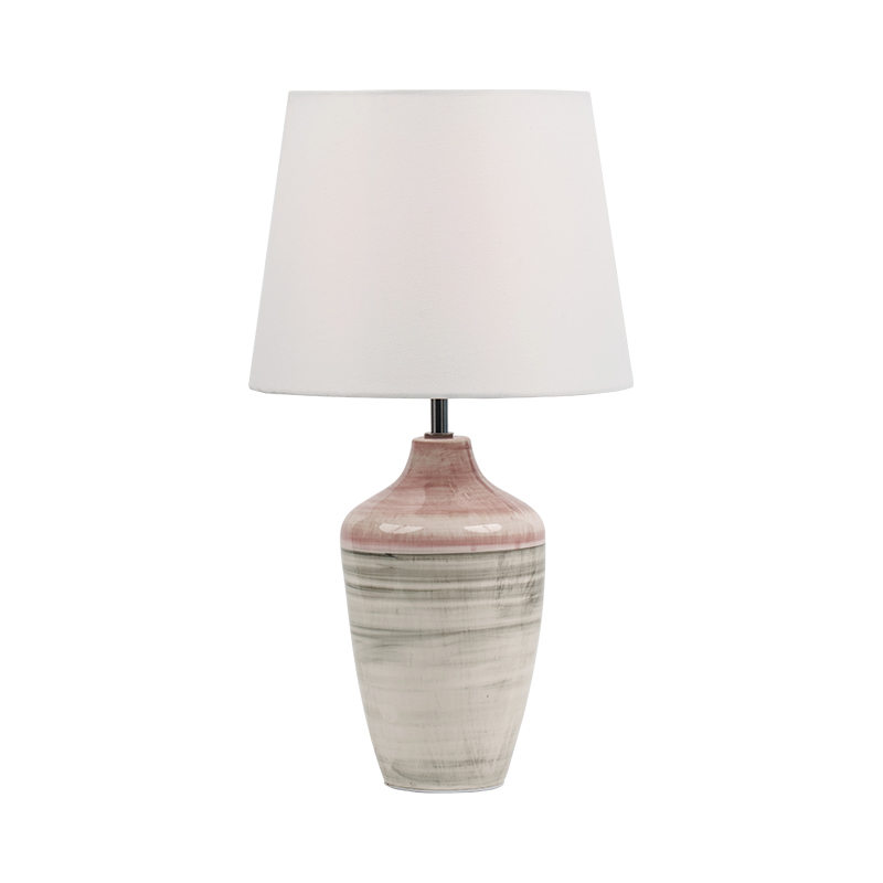 Barevná stolní lampa keramické textury