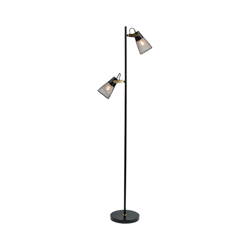 Průmyslový styl tepané železné kovové podlahové lampa