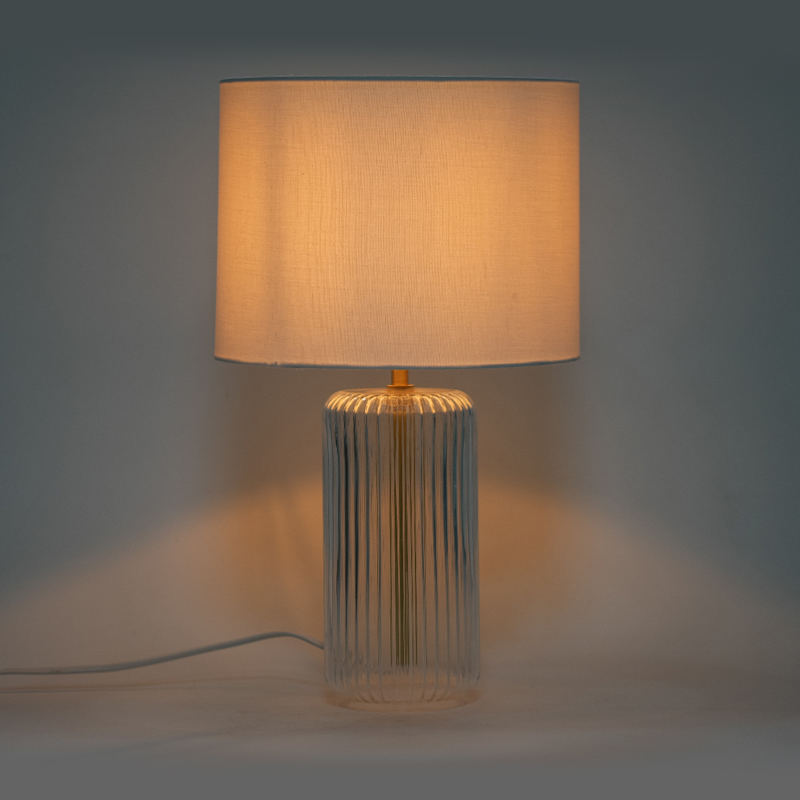 Válcový sklo v americkém stylu postele stolní lampa