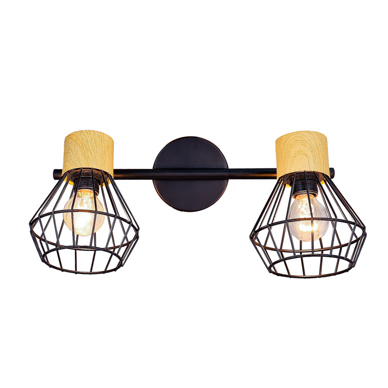 Jednoduchá nástěnná lampa s dvojitým hlavou