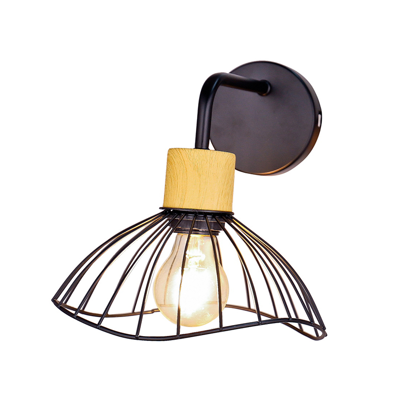 Černá nepravidelná nástěnná lampa