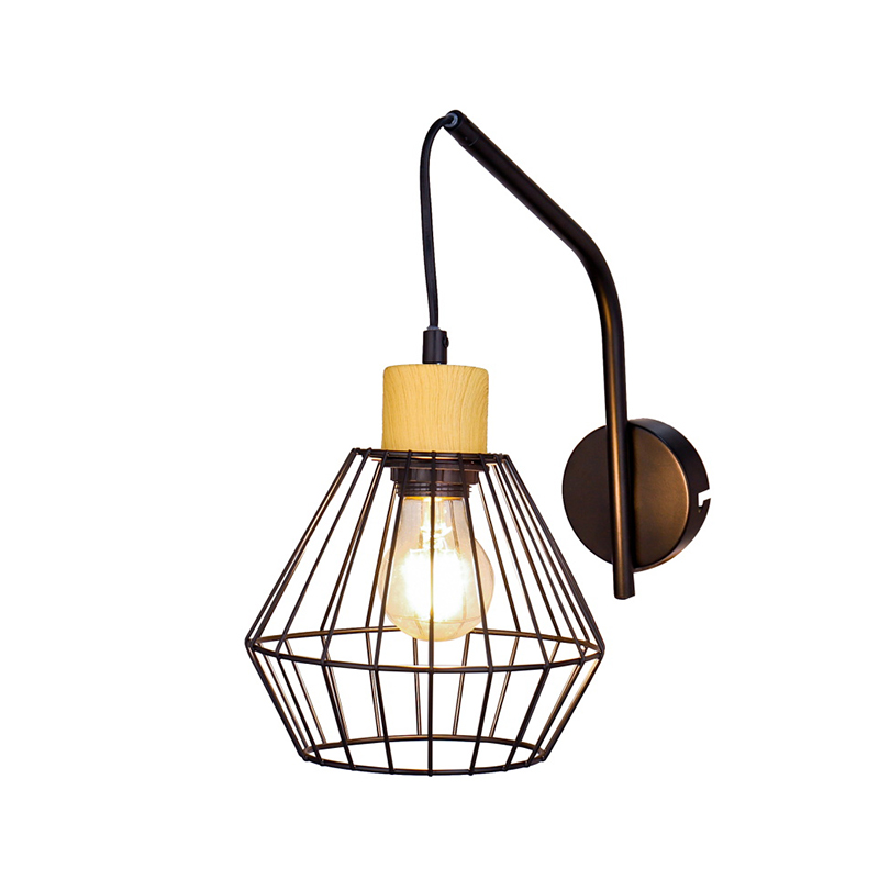 Americká železná nástěnná lampa